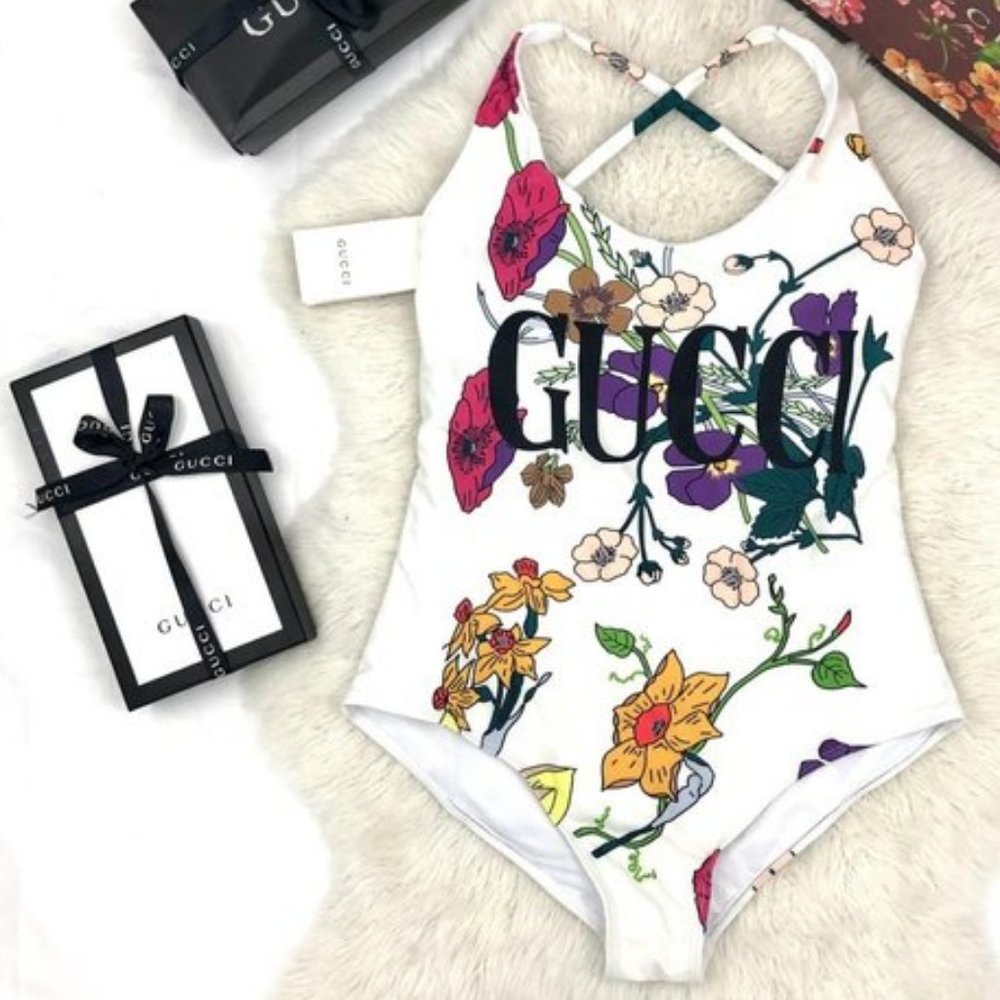 GUCCI One Piece Swimsuit Bodysuit Floral NWT w/BOX